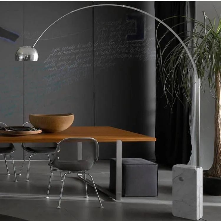 Modern Classic Arc Floor Lamp with Stylish Marble Base
