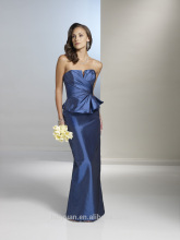 Taffeta backless mother of the bride dress navy blue