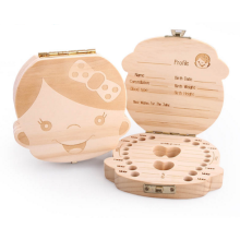 Wooden Baby Tooth Storage Box Tooth Save Box