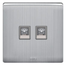 Electrical double telephone socket