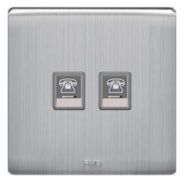 Electrical double telephone socket