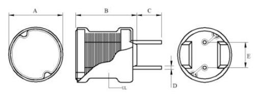 RC7.8x5.5UR-102K I-shaped inductor