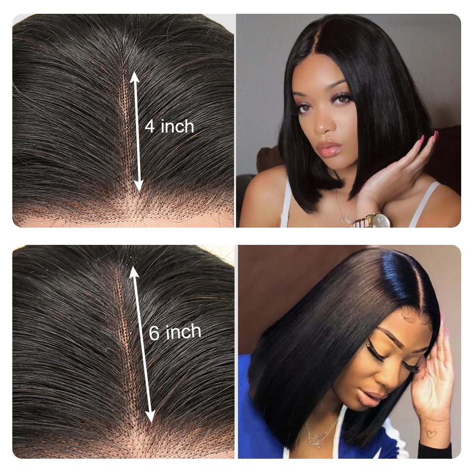 Short Virgin Human Hair Wig With Bangs Glueless Full Lace Front Wigs Brazilian Short Bob Lace Front Wigs For Black Women