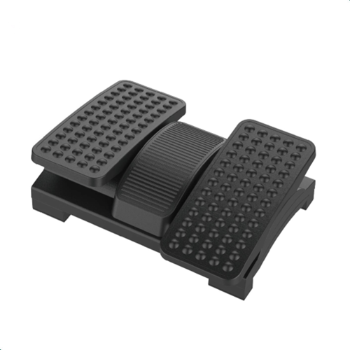 Split type ergonomic design adjustable plastic footrest