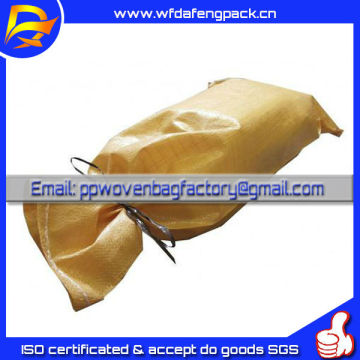 yellow pp sack for sand with string to USA