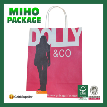 pink shopping paper bag