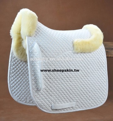 Horse sheepskin numnah dressage saddle pad