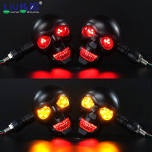Skull Design Motorcycle Led Turn Signal Lights