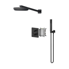 Rainfall Black Shower System With Handheld