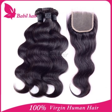 peruvian hair cheap hair extension with closure piece dropship