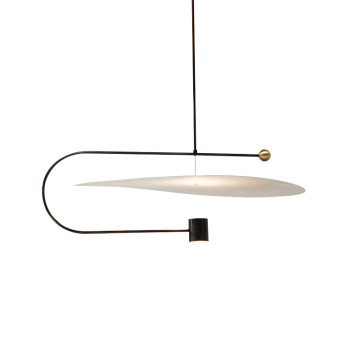 Black Pedant Lamp Line Pendant LED Acrylic Chandelier