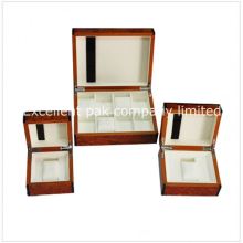 Men's Black leather watch display box