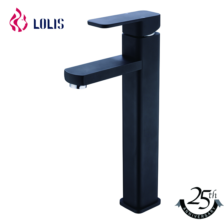 BNF600-H Single Handle Square Shape Black Basin Mixer Faucet