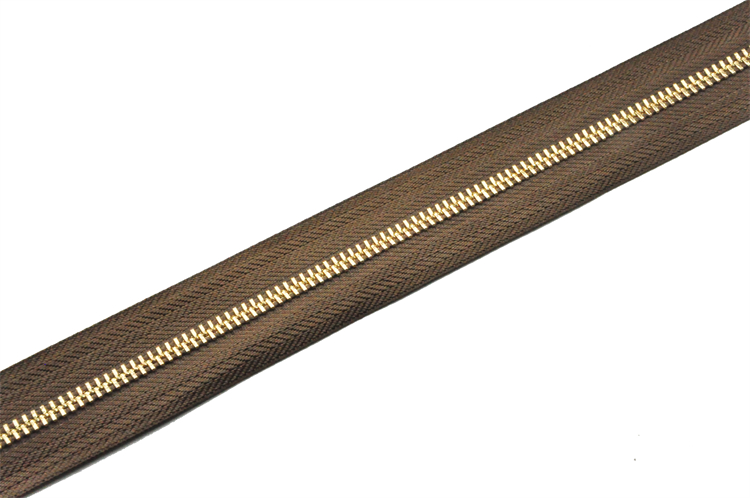 aluminum zip roll color plating titanium zipper long chain