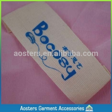 oem printing fabric size printed labels for clothing