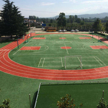 Football Field green synthetic turf