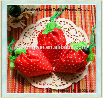 strawberry pvc shopping bag/foldable shopping bag/trolley shopping bag