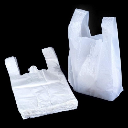 Bolsas de camiseta Bolsas de plástico de comestibles con asas