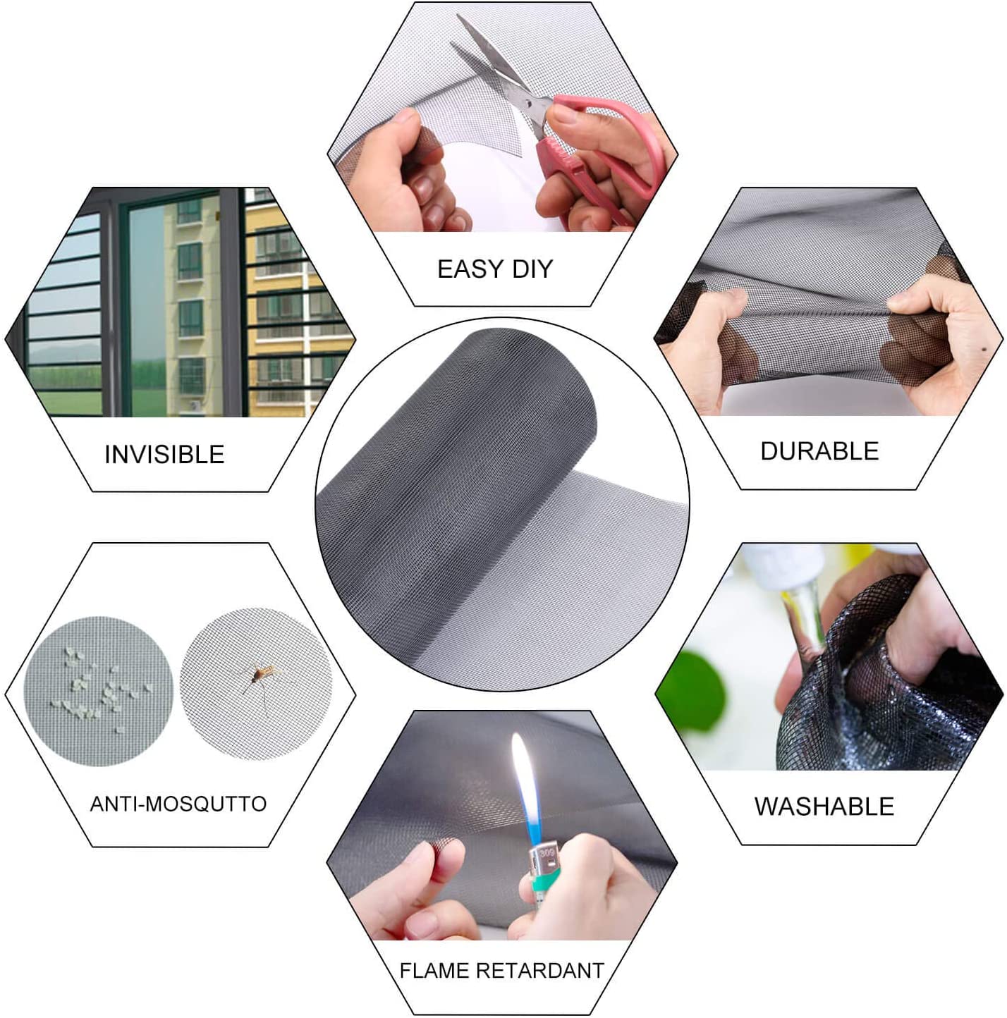 DIY to right size suit for window and door screen repair kit