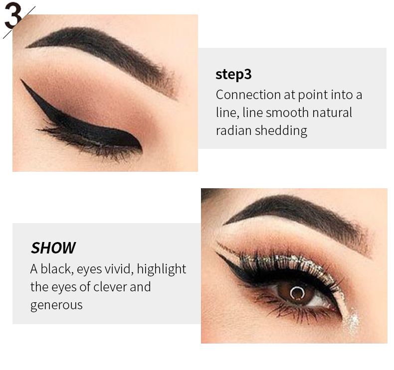 Waterproof and Smudge Proof Liquid Eyeliner 12 hour Eye Gel Makeup Black Private Label Eye Pen