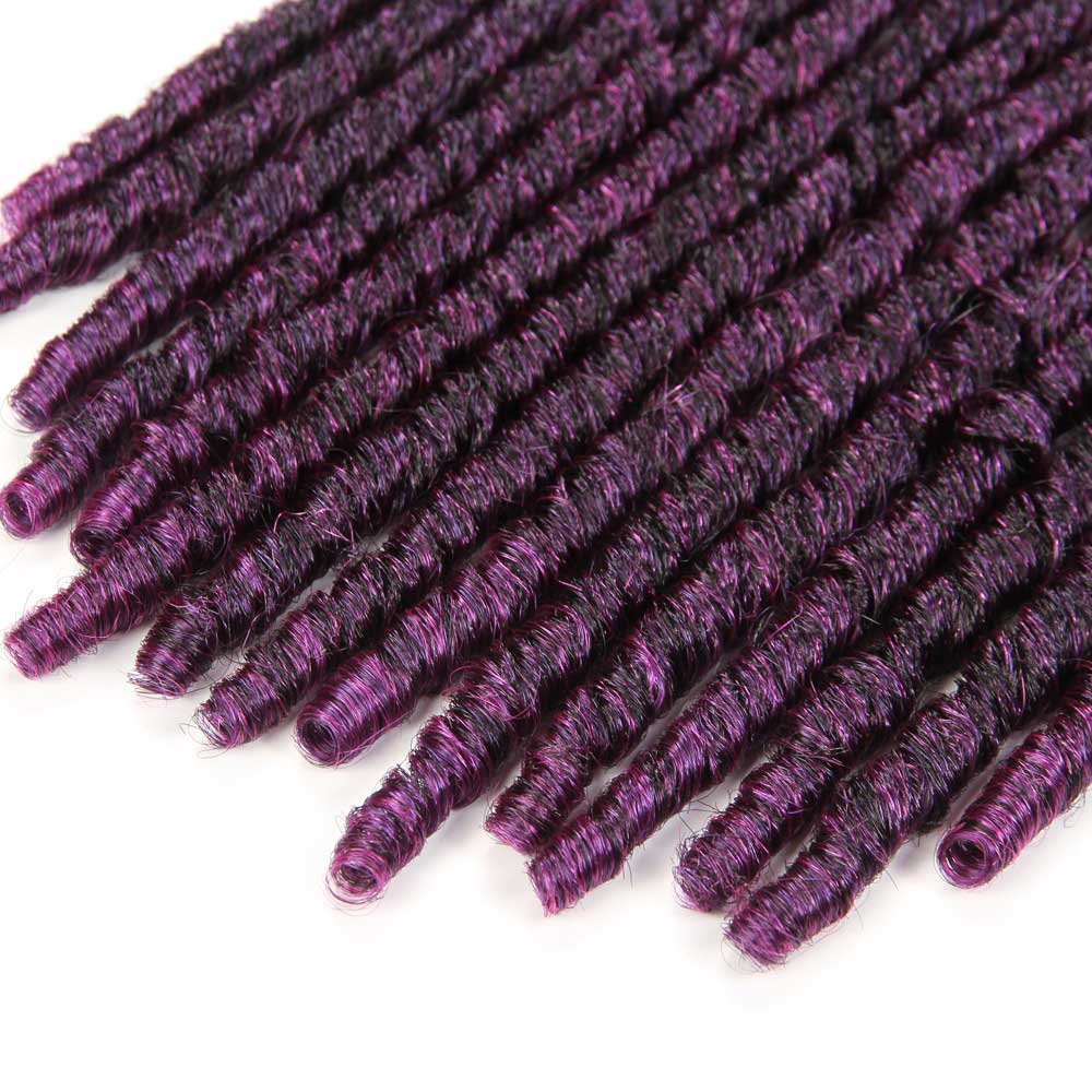 Faux Locs Soft Dreads synthetic ombre marley hair braid Afro Kinky Curly Synthetic Braiding Hair Crochet Braid