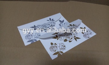 Gold or Silver Flower Envelop Invitation, Paper Envelops with Velcros