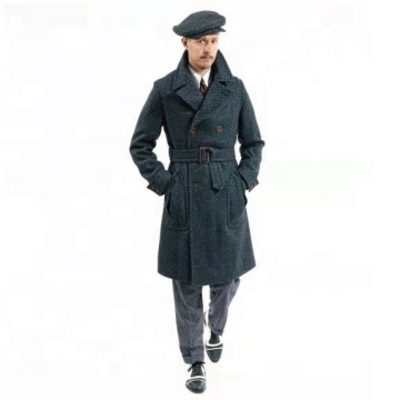 Latest Design Men Woolen Coat Long Coat Slim Fit Single Breasted Winter for Men overcoat Customized