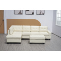 White PU l Shape Sectional Sofa Set
