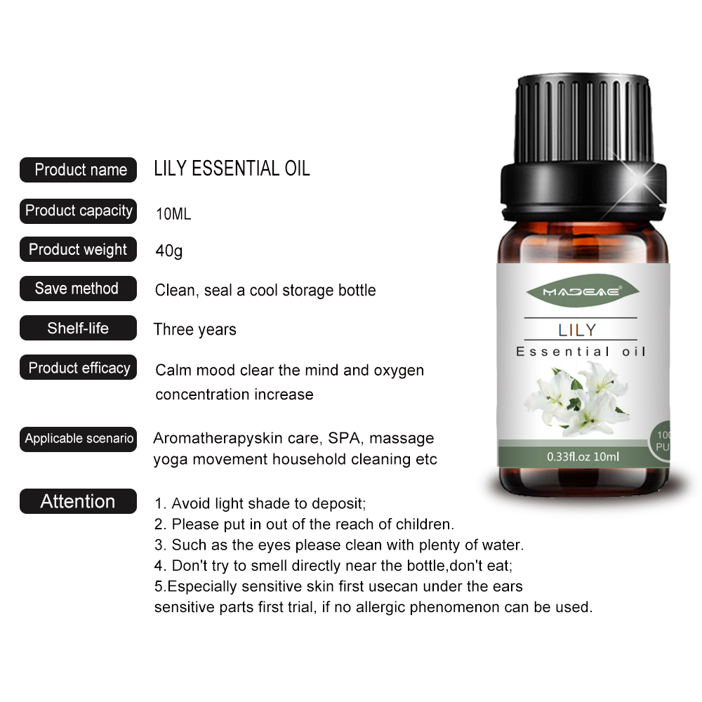 Wholesale 100%pure lily essential oil For aroma diffuser