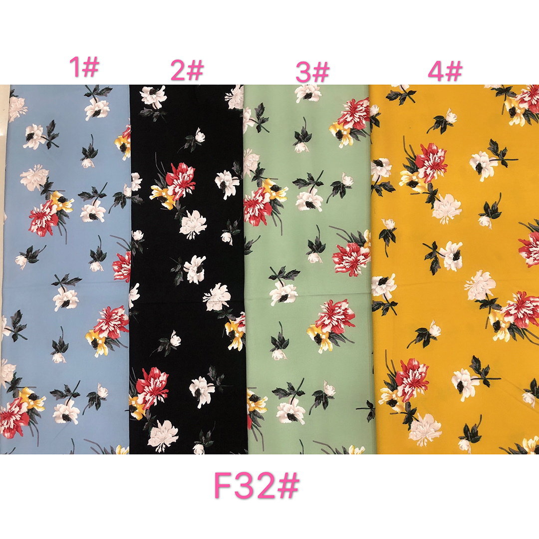 Professional Custom Twill Printed Floral Fabric 100% RAYON
