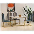 Italian Minimalist Marble Dining Table And Chair Combination