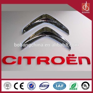 acrylic vacuum formed and chrome coating silver mirror effect car company logo sign and their names