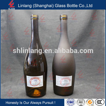 Wholesale Manufacturer Glass Bottle Dark Green Icewine Glass Bottle
