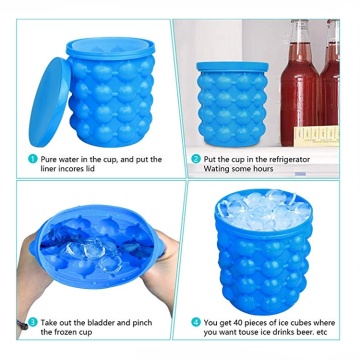 Food Grade Portable Silicone Ice Bucket for Traveling