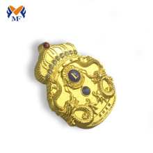 High quality metal gold plating crown badge
