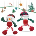 Dog Christmas Toys with Squeaky,Santa Reindeer and Snowman,Puppy Durable Dog Chew Tough Toys for Large Medium Small Pets Dogs