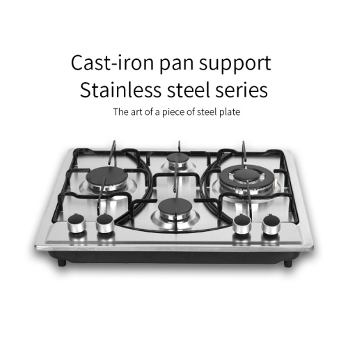 commercial 5 burner gas cooker in built