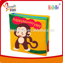 monkey educational cloth book for baby under 3 ages
