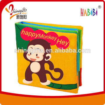 monkey educational cloth book for baby under 3 ages