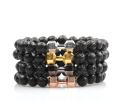 Haosiqi Wholesale Jewelry Lava Edelstein Vulkanische Perlen Hantel Armband Für Männer