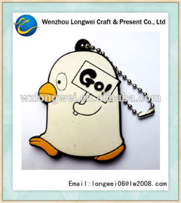 penguin shaped soft pvc keychain/pvc keychain machine/keychain pvc