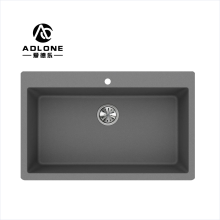 Black Granite Composite Quartz Top Mount Sink