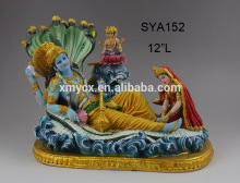 Wholesale Indian god statue vishnu laxmi colorful murti
