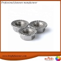 DIN6923 porcas sextavadas de flange de aço carbono