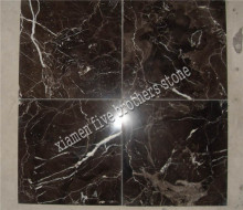 Polished Marble Tile Marron Dark Emperador for Floor