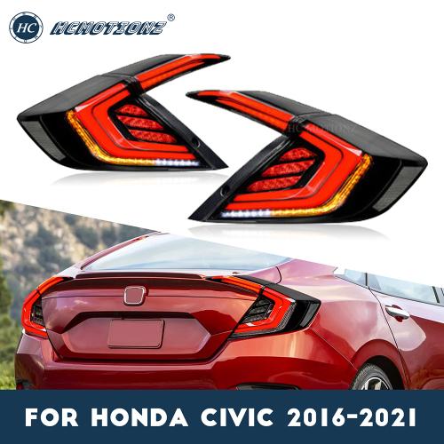 HCMOTIONZ 2016-2021 HONDA CIVIC Sedan Assembly Luzes traseiros