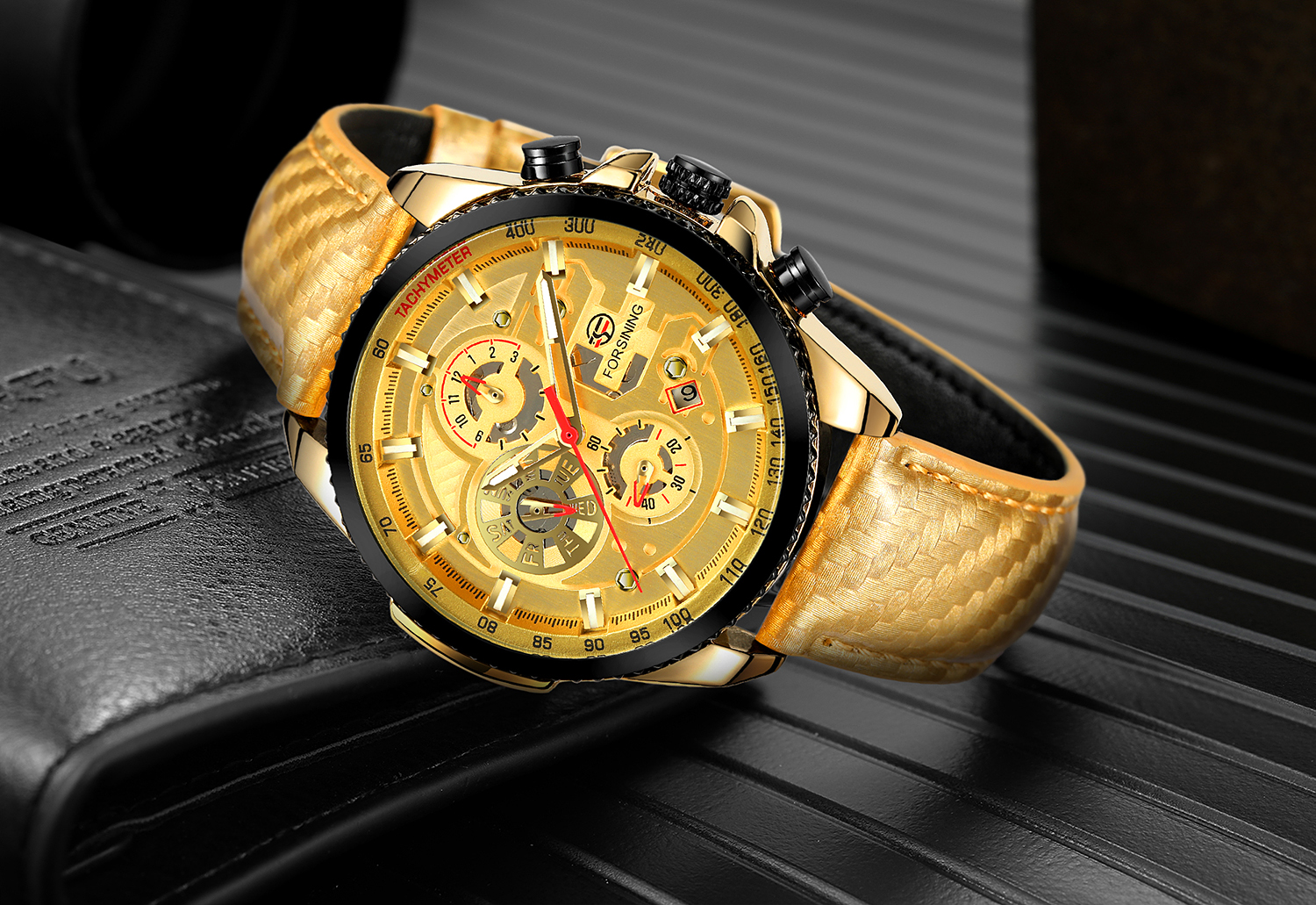 Forsining 6909 Customise Chrono Mechanical Watch Date Waterproof Watches Men Luxury Brand Automatic