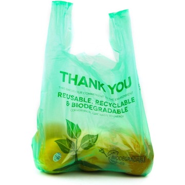 Sacolas de plástico em branco ou impressas para compras de supermercados de uso único