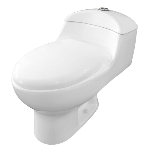 Toilette monobloc siphonique en céramique au sol pour salle de bain