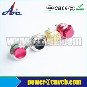 19mm Metal Lamp Switch Self-Locking push button pins